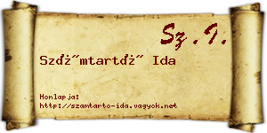 Számtartó Ida névjegykártya